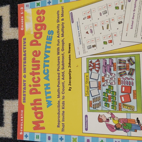 Scholastic Math Picture Pages with Activities - Gr. 1-3 - GUC - Picture 2 of 14